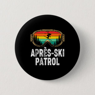 Badge Rond 5 Cm Patrouille de ski après-ski lunettes de snowboard