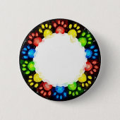 Badge Rond 5 Cm Patrouilles de chat arc-en-ciel (Devant)