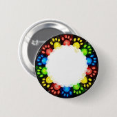 Badge Rond 5 Cm Patrouilles de chat arc-en-ciel (Devant & derrière)
