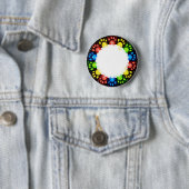 Badge Rond 5 Cm Patrouilles de chat arc-en-ciel (En situation)