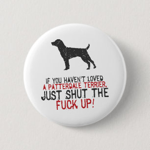 Badge Rond 5 Cm Patterdale Terrier
