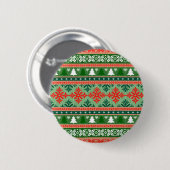 Badge Rond 5 Cm Patters de Christmas (Devant & derrière)