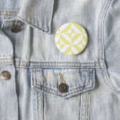 Badge Rond 5 Cm Patters de Pale Yellow (En situation)