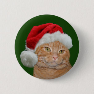 Badge Rond 5 Cm Pattes de Père Noël