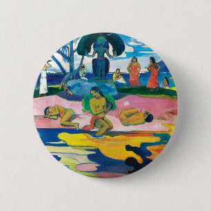 Badge Rond 5 Cm Paul Gauguin Day of the God (Mahana no atua) Art