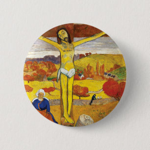 Badge Rond 5 Cm Paul Gauguin Le Christ Jaune Art Fin Vintage