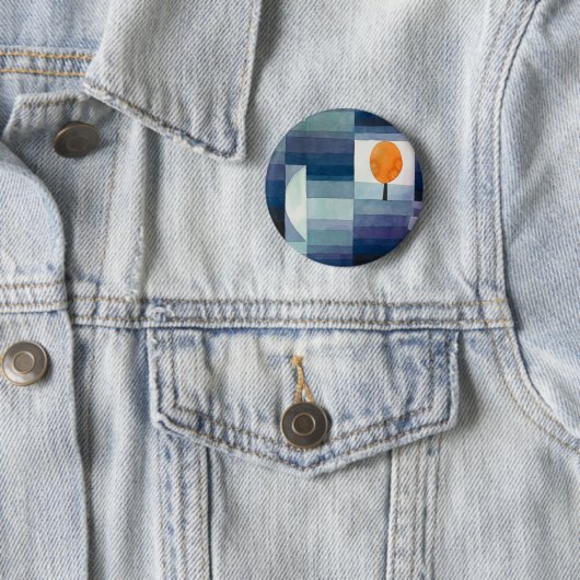 Badge Rond 5 Cm Paul Klee Abstrait Tree Blue Peinture (En situation)