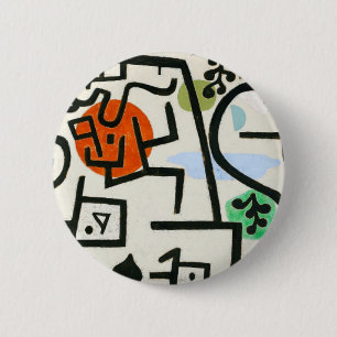 Badge Rond 5 Cm Paul Klee Rich Harbor Expressionnisme abstrait