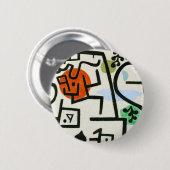 Badge Rond 5 Cm Paul Klee Rich Harbour Expressionnisme Abstrait (Devant & derrière)