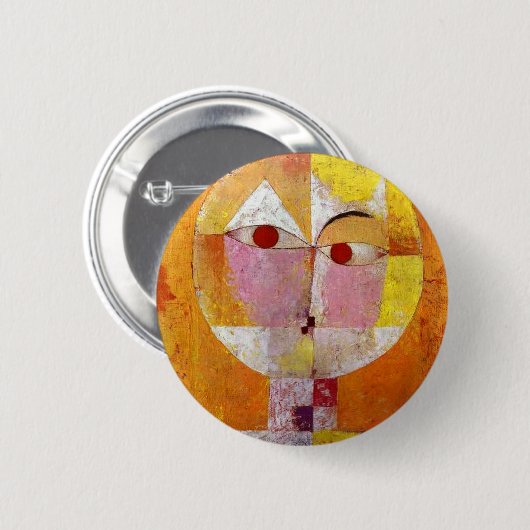 Badge Rond 5 Cm Paul Klee Senecio Peinture (Devant & derrière)