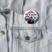 Badge Rond 5 Cm Paul Ryan pour le Président Button (En situation)