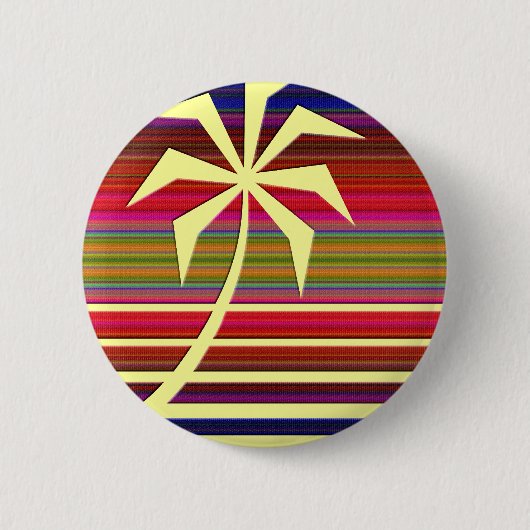 Badge Rond 5 Cm Paume #1 de plage (Devant)