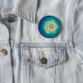 Badge Rond 5 Cm Pavot bleu (En situation)