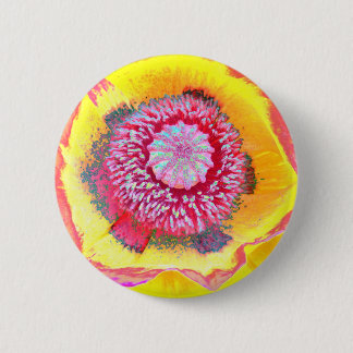 Badge Rond 5 Cm Pavot coloré