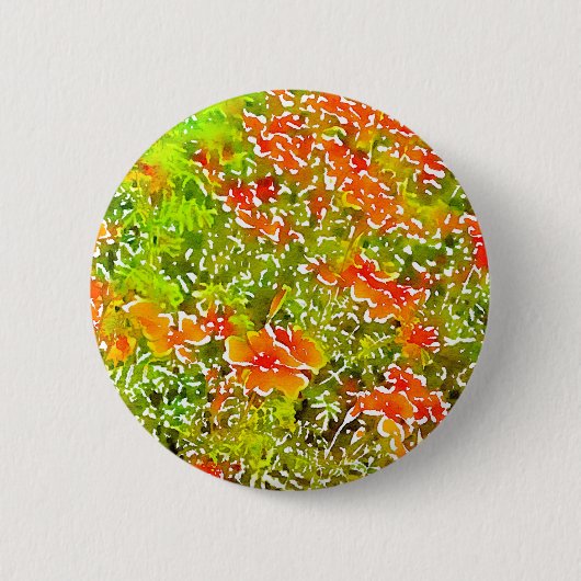 Badge Rond 5 Cm Pavots d'aquarelle (Devant)