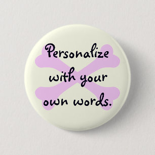 Badge Rond 5 Cm Paw Coeur & Crossbones