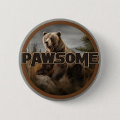 Badge Rond 5 Cm Pawsome (Devant)