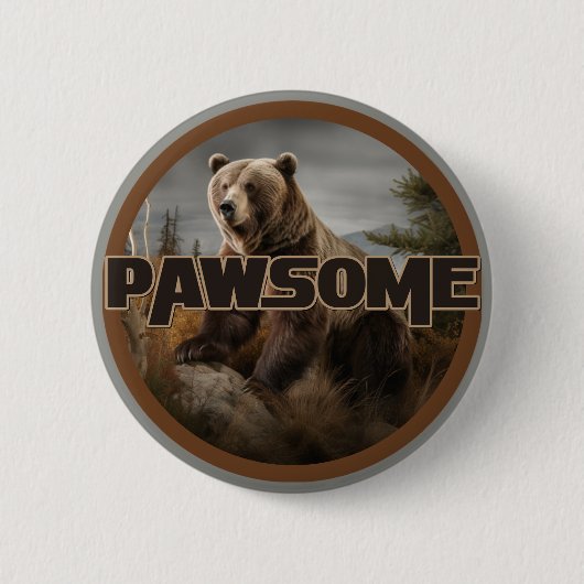 Badge Rond 5 Cm Pawsome (Devant)