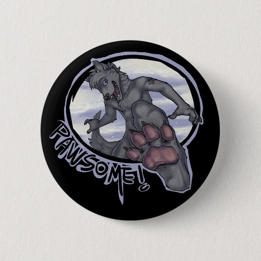 Badge Rond 5 Cm pawsome (Devant)