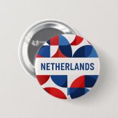 Badge Rond 5 Cm Pays-Bas (Devant & derrière)