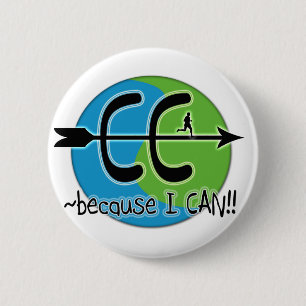 Badge Rond 5 Cm Pays croisé de cc - puisque JE PEUX ! !