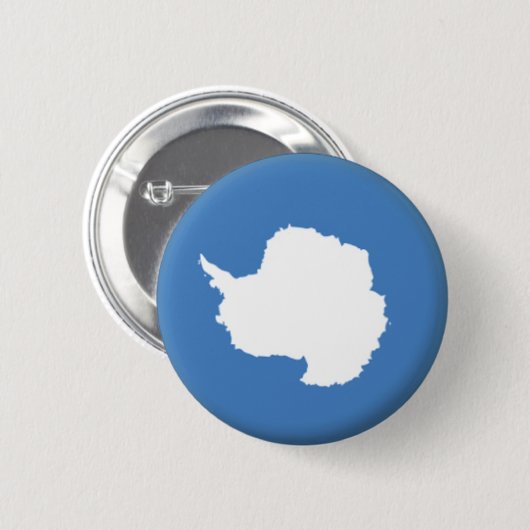 BADGE ROND 5 CM PAYS DE L'ANTARCTIQUE PAIEMENT DE RETOUR (Devant & derrière)