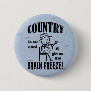 Badge Rond 5 Cm Pays, gel du cerveau
