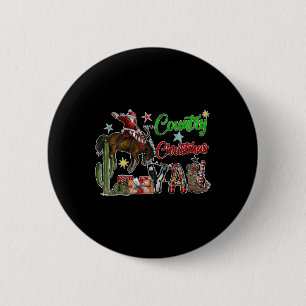 Badge Rond 5 Cm Pays Noël Y'all Cowboy Boots Joyeux Noël