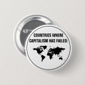 Badge Rond 5 Cm Pays Où Le Capitalisme A Échoué (Devant & derrière)