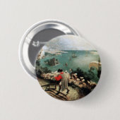 Badge Rond 5 Cm Paysage avec l'automne d'Icare - 1558 (Devant & derrière)