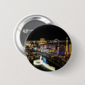Badge Rond 5 Cm Paysage de Las Vegas (Devant & derrière)