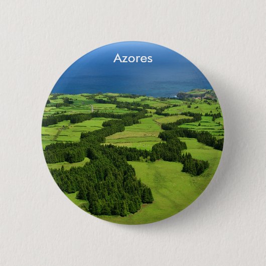 Badge Rond 5 Cm Paysage des Açores (Devant)