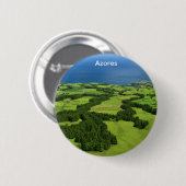 Badge Rond 5 Cm Paysage des Açores (Devant & derrière)