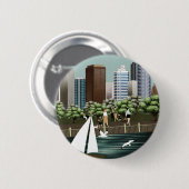 Badge Rond 5 Cm Paysage urbain (Devant & derrière)