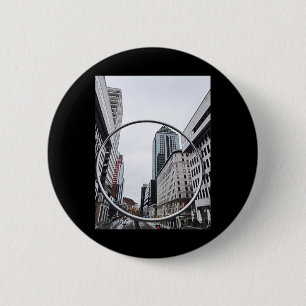 Badge Rond 5 Cm Paysage urbain autocollant Montréal