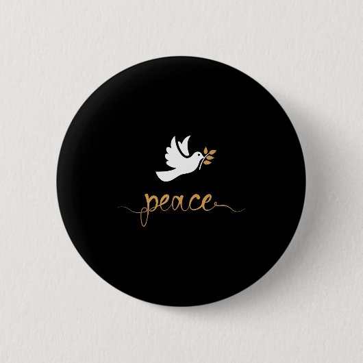 Badge Rond 5 Cm Peace Dove  (Devant)