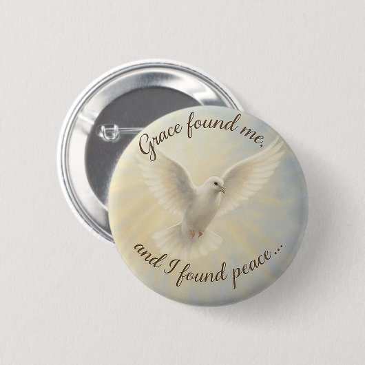 Badge Rond 5 Cm Peace Dove Custom Button Design... (Devant & derrière)