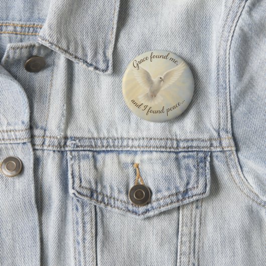 Badge Rond 5 Cm Peace Dove Custom Button Design... (En situation)