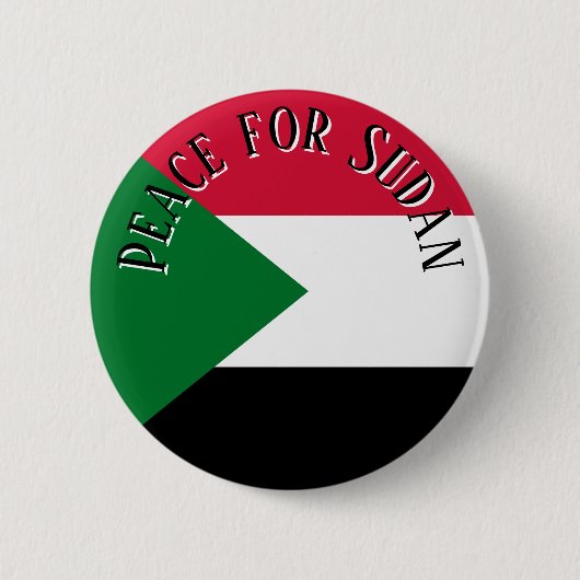Badge Rond 5 Cm Peace for Sudan Button Pin Solidarity & Awareness (Devant)