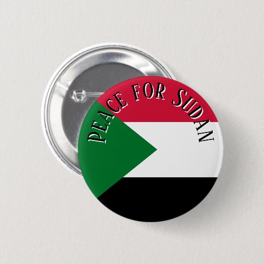 Badge Rond 5 Cm Peace for Sudan Button Pin Solidarity & Awareness (Devant & derrière)