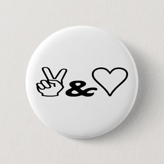Badge Rond 5 Cm Peace & Love (Devant)