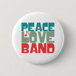 Badge Rond 5 Cm Peace Love