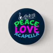 Badge Rond 5 Cm Peace Love (Devant)