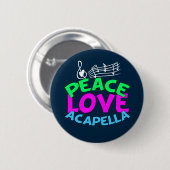 Badge Rond 5 Cm Peace Love (Devant & derrière)