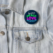 Badge Rond 5 Cm Peace Love (En situation)