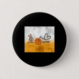 Badge Rond 5 Cm Peace Love Basket
