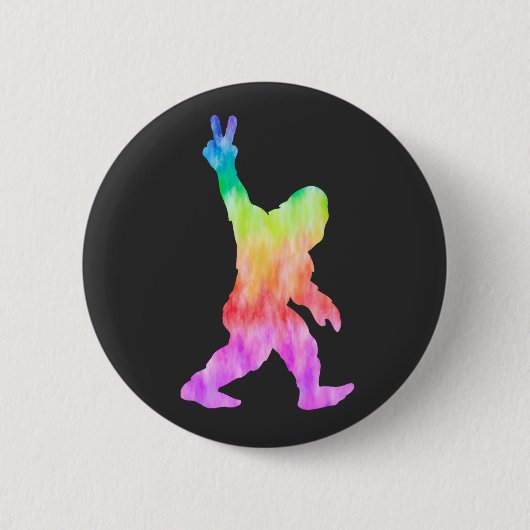 Badge Rond 5 Cm Peace Love Bigfoot   (Devant)
