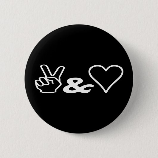 Badge Rond 5 Cm Peace & Love Button (Devant)