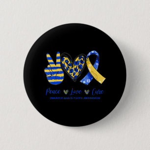 Badge Rond 5 Cm Peace Love Cure CMT Awareness 2022