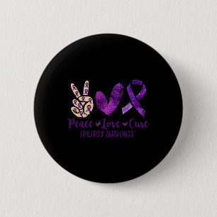 Badge Rond 5 Cm Peace love Cure Overdose Awareness Ruban
